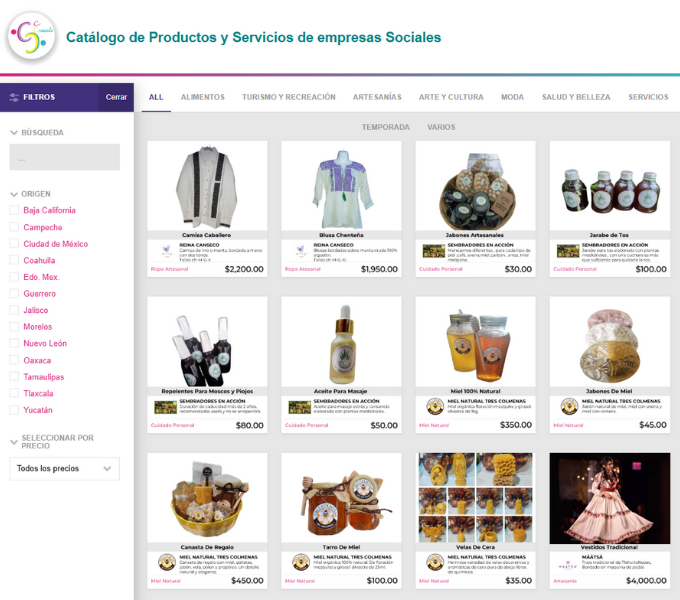 Catalogo Digital de productos y servicios Sociales
